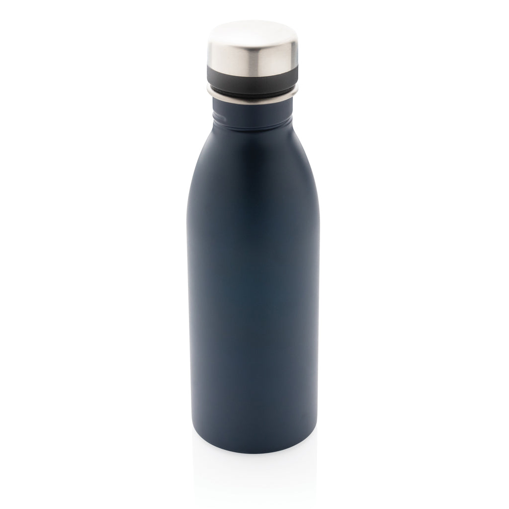 Lichtgewicht waterfles 500 ml, gerecycled RVS, donkerblauw