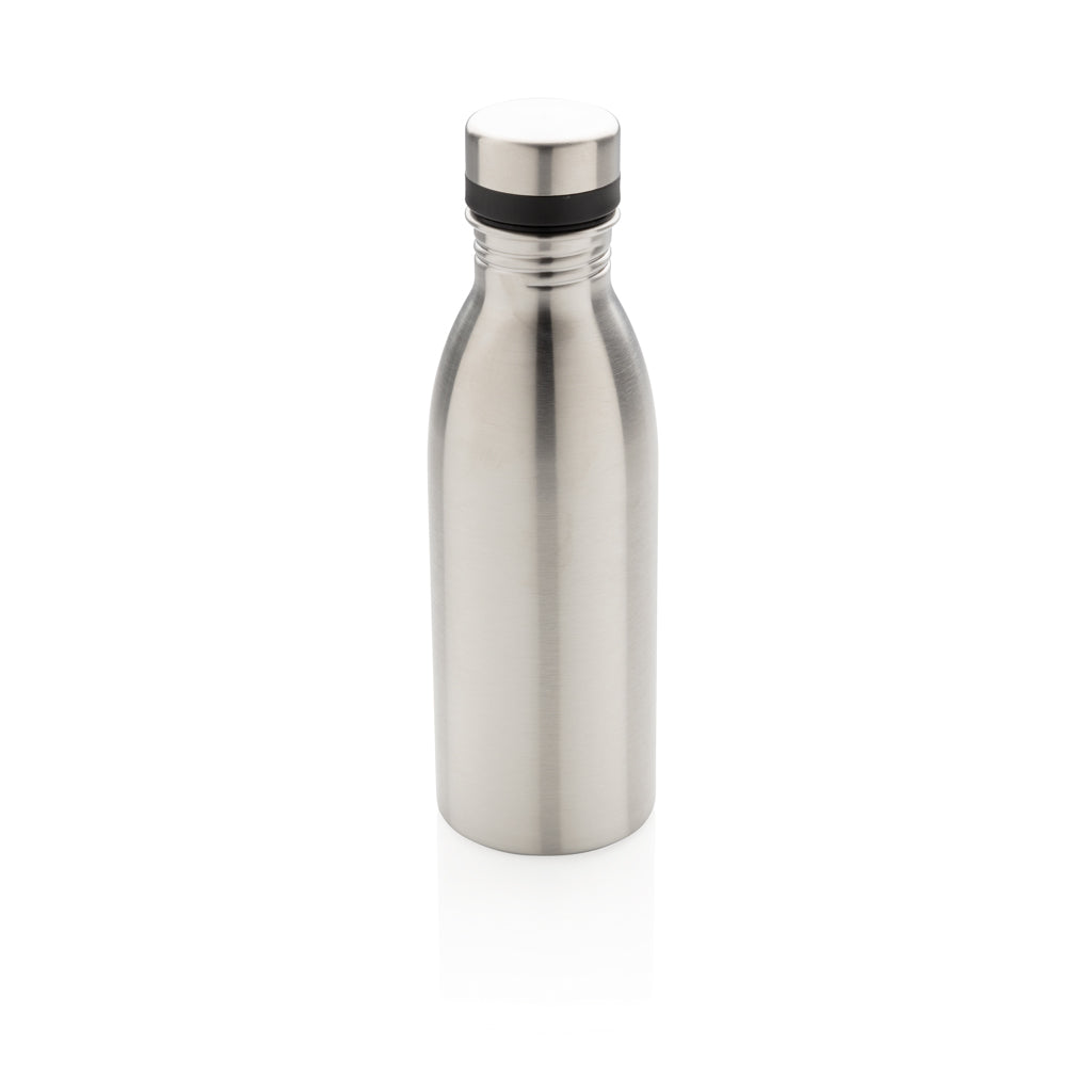 Lichtgewicht waterfles 500 ml, gerecycled RVS, zilver