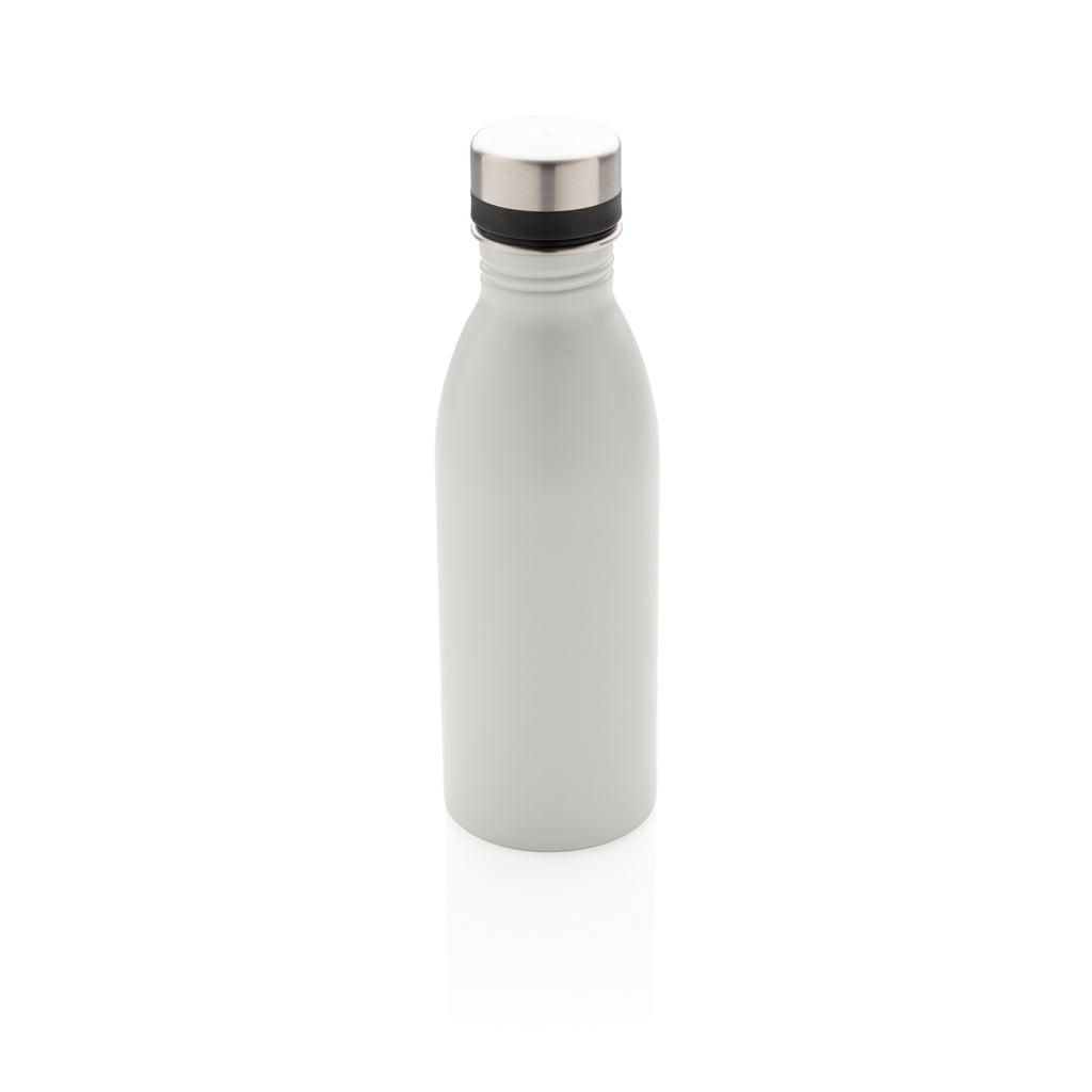 Lichtgewicht waterfles 500 ml, gerecycled RVS, wit