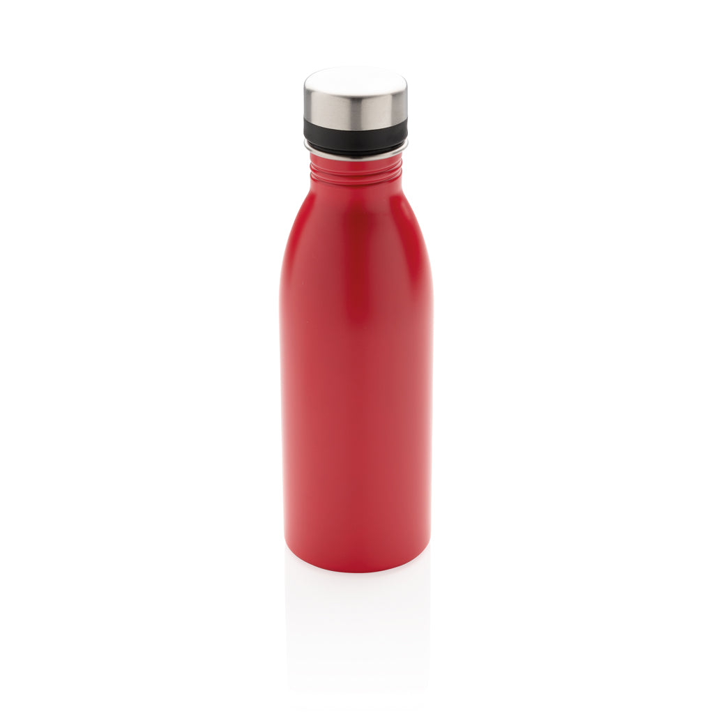 Lichtgewicht waterfles 500 ml, gerecycled RVS, rood