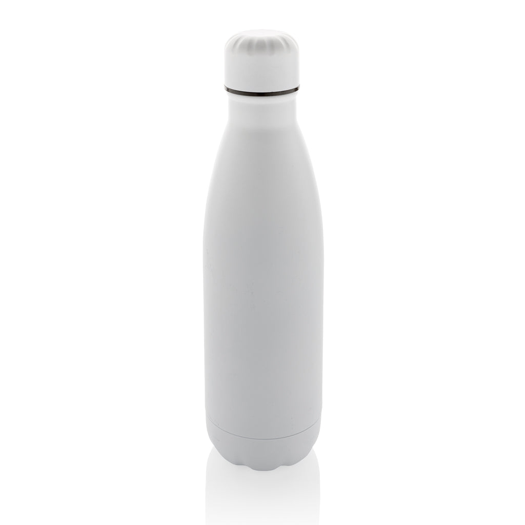 Enkelwandige waterfles 500 ml, gerecycled RVS, wit