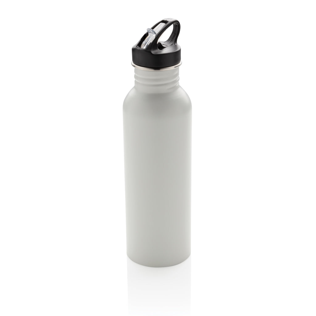Sportfles 710 ml met sportdop, RVS, gebroken wit
