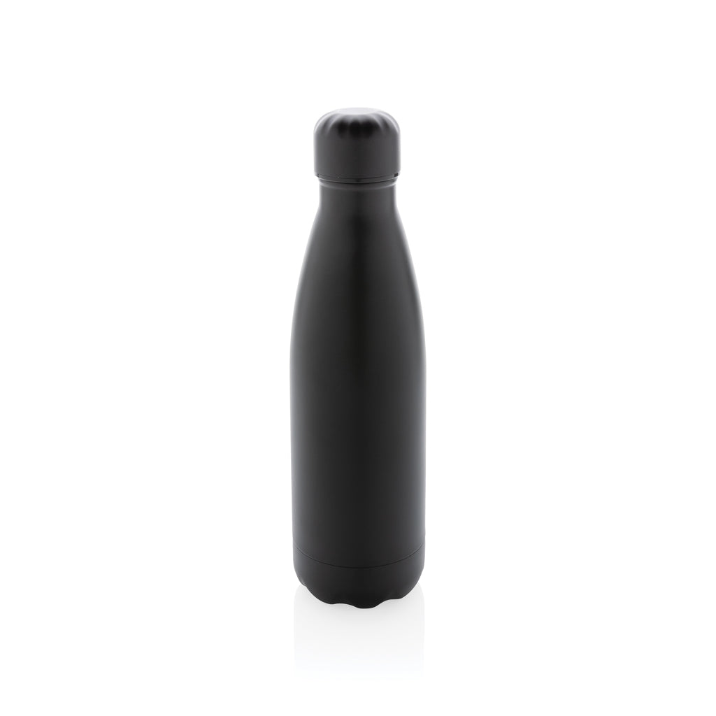 Vacuümfles 500 ml, unikleur, slank model, zwart