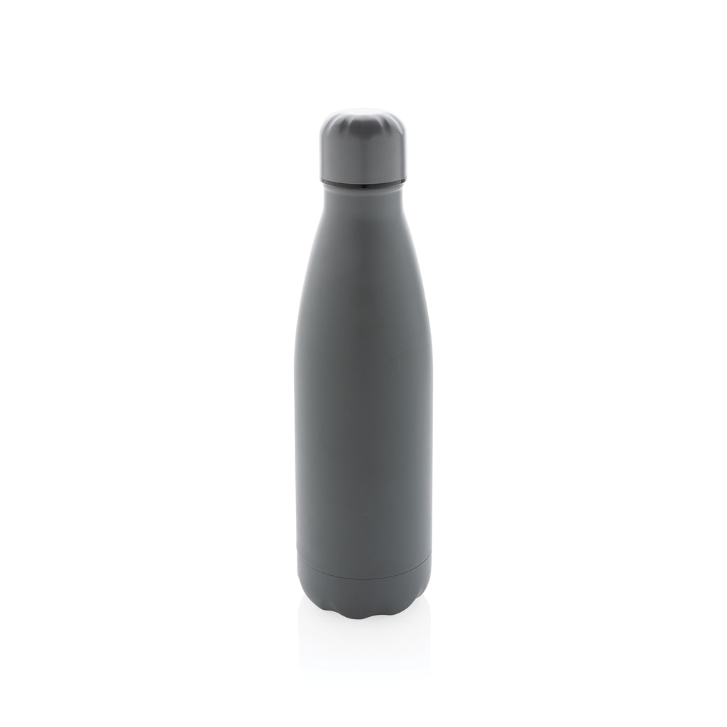 Vacuümfles 500 ml, unikleur, slank model, grijs