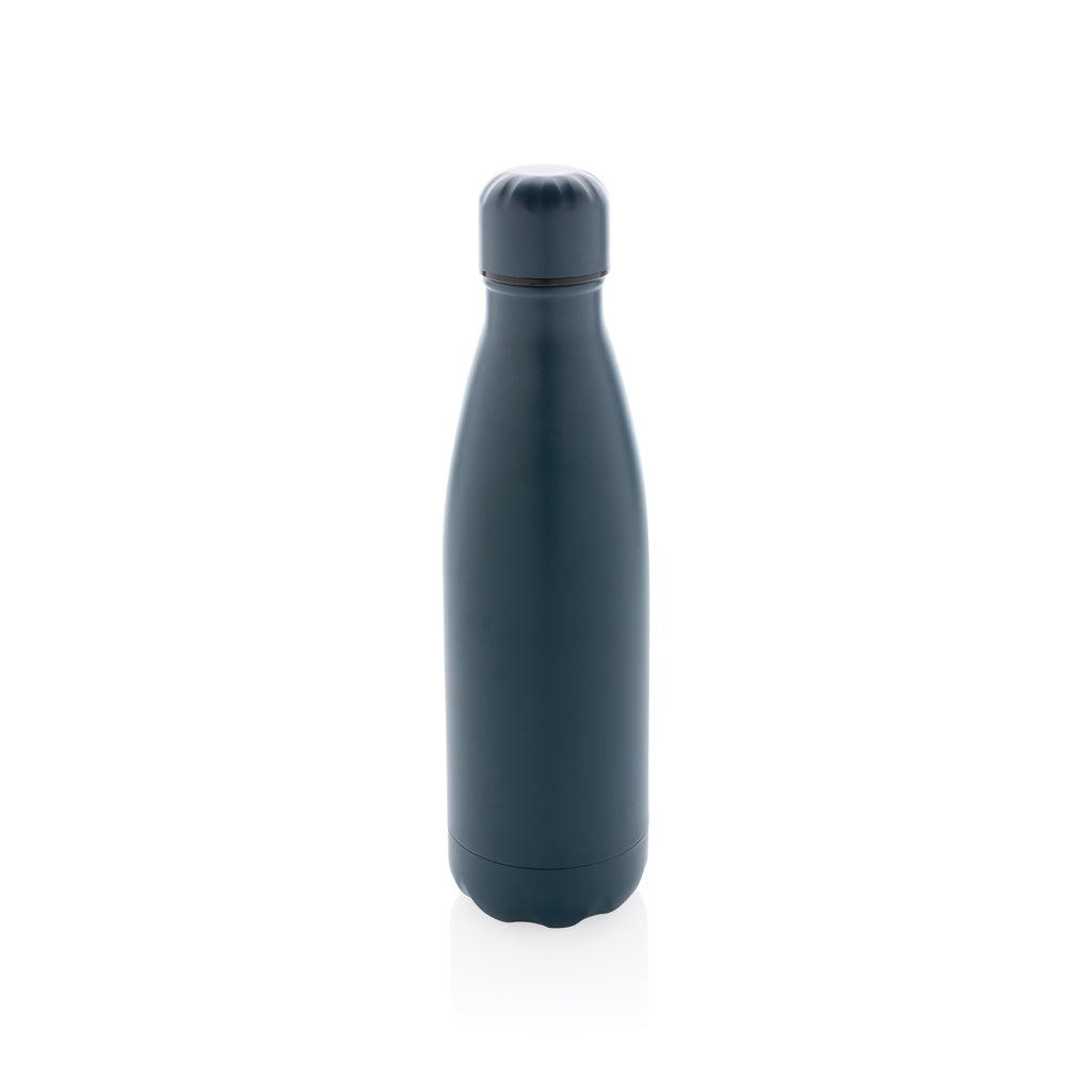 Vacuümfles 500 ml, unikleur, slank model, donkerblauw
