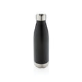 Vacuümfles 500 ml, effen afwerking, RVS, zwart