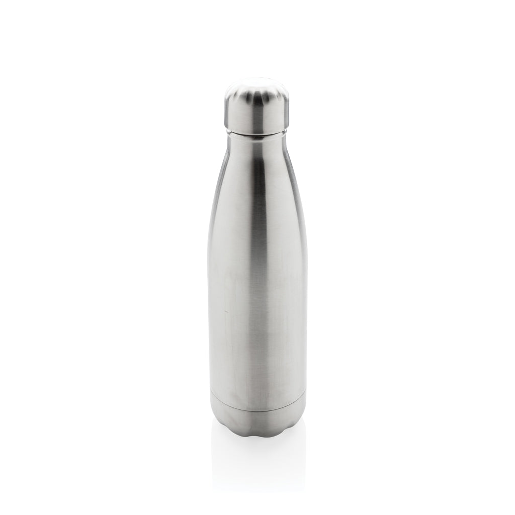 Vacuümfles 500 ml, effen afwerking, RVS, zilver