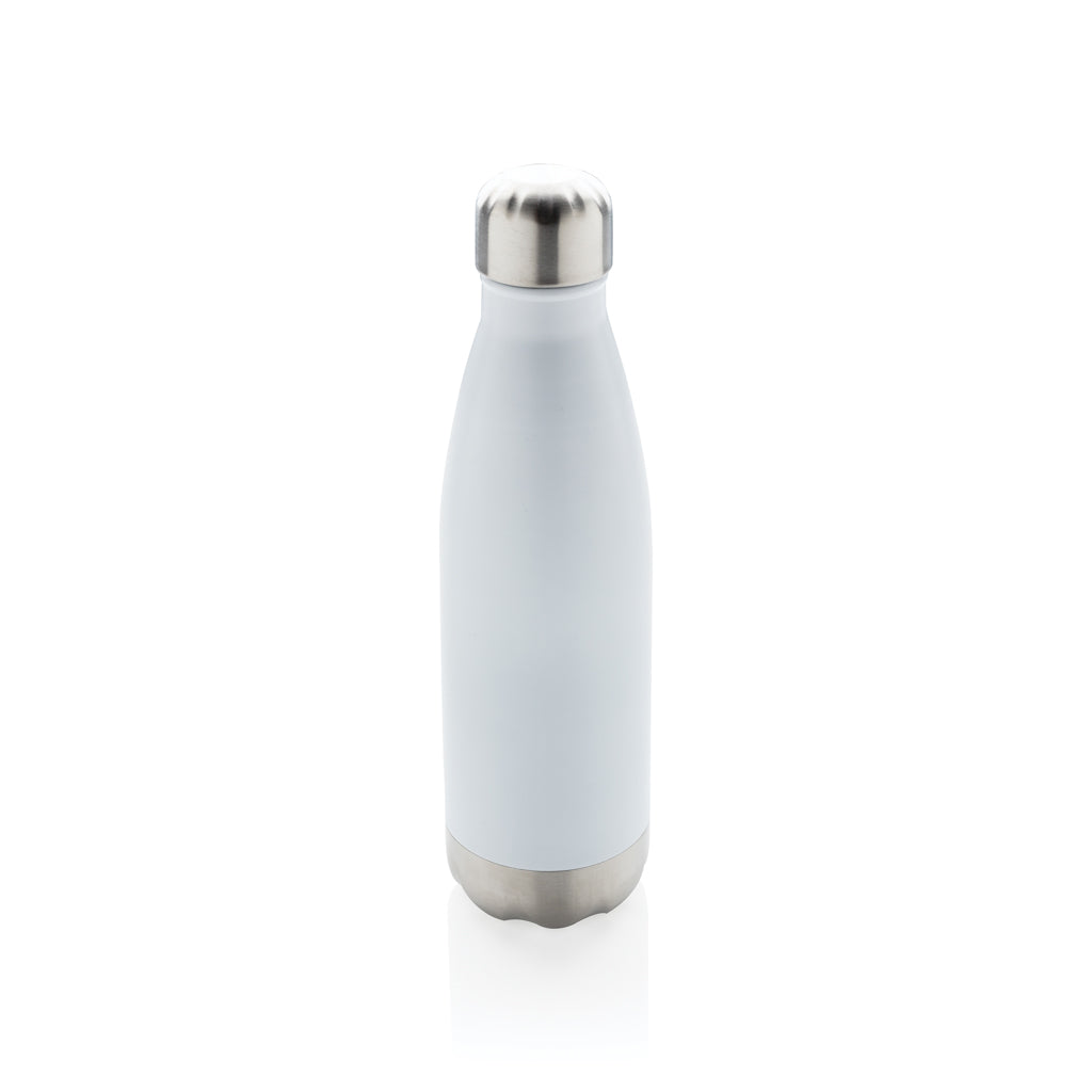 Vacuümfles 500 ml, effen afwerking, RVS, wit