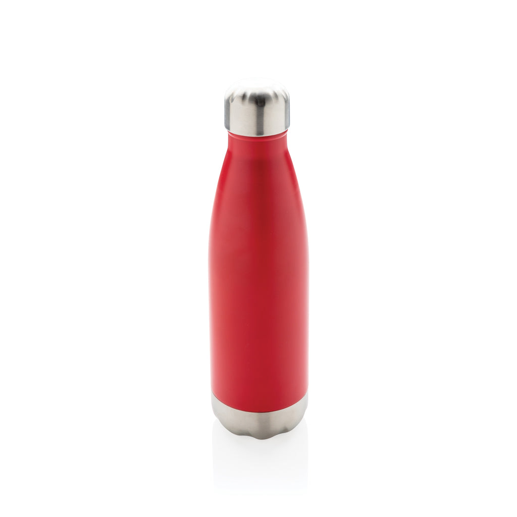 Vacuümfles 500 ml, effen afwerking, RVS, rood