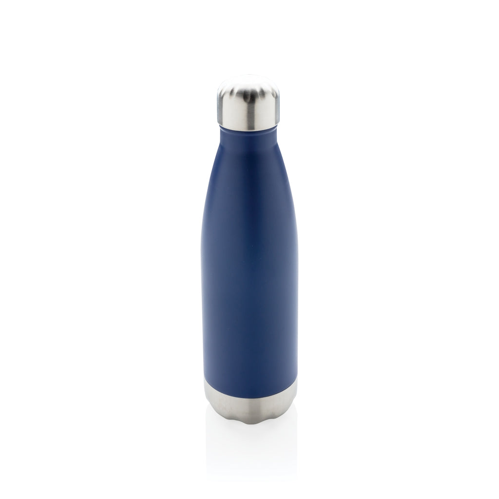 Vacuümfles 500 ml, effen afwerking, RVS, blauw