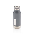 Isoleerfles 500 ml met logovlak op de voorzijde, grijs