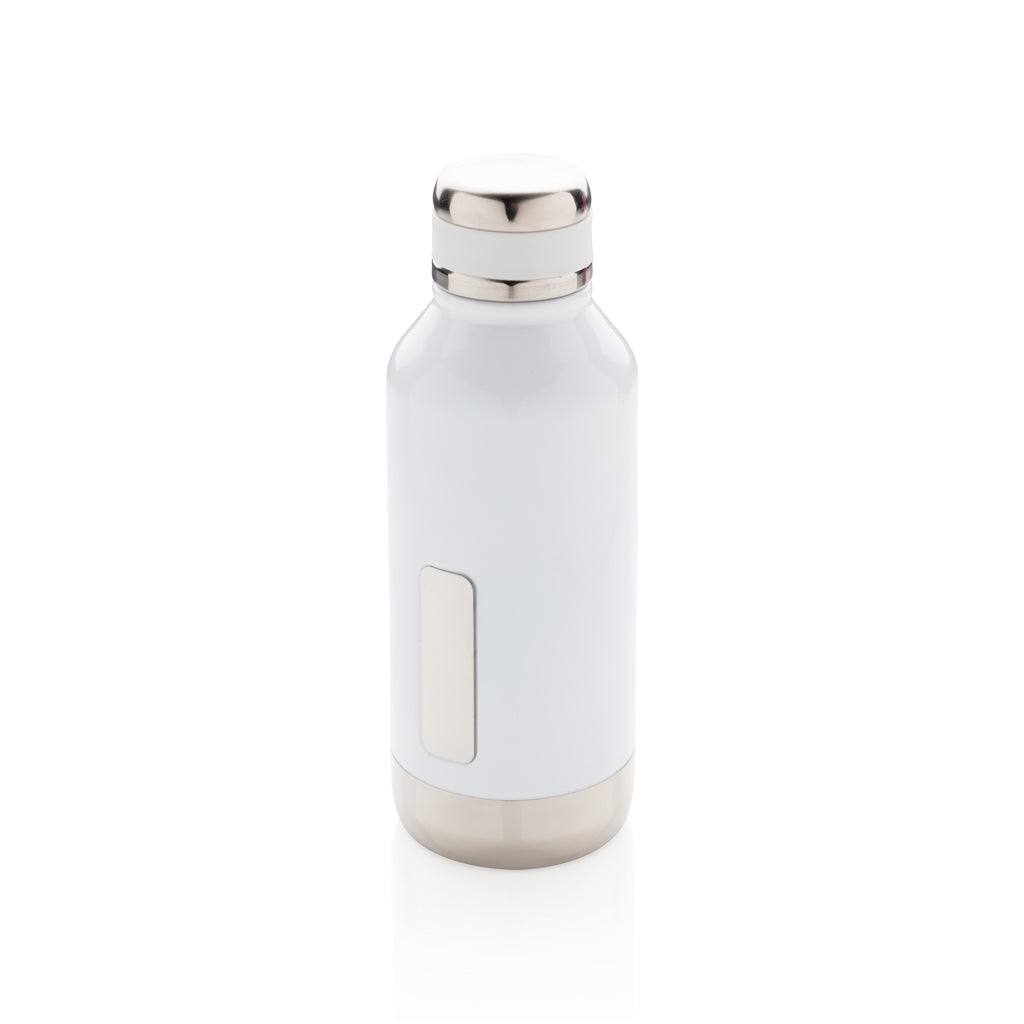 Isoleerfles 500 ml met logovlak op de voorzijde, wit