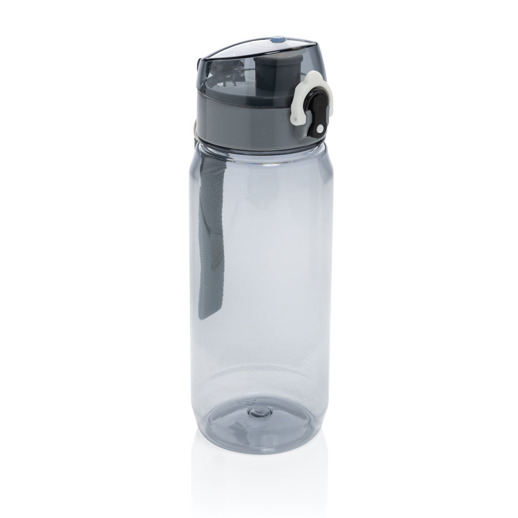 Afsluitbare waterfles, gerecycled PET, zwart