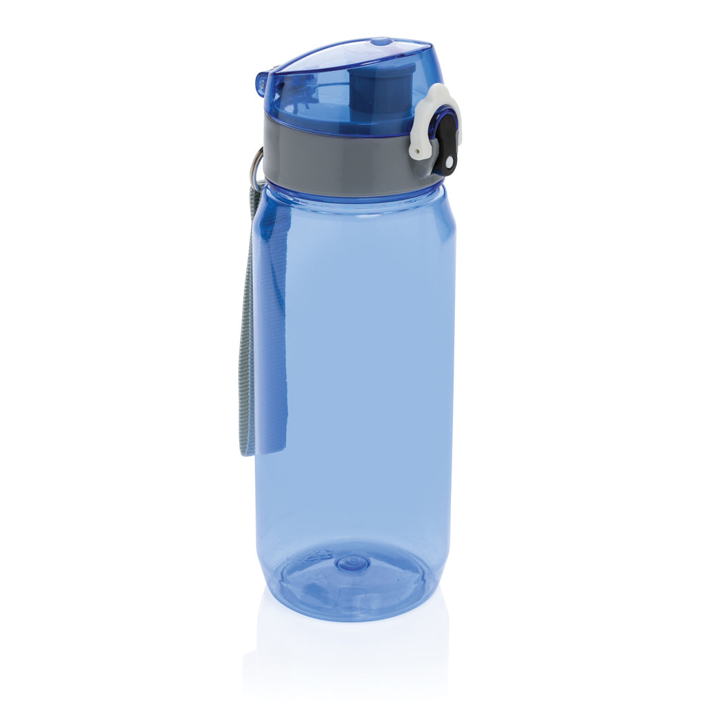 Afsluitbare waterfles, gerecycled PET, blauw