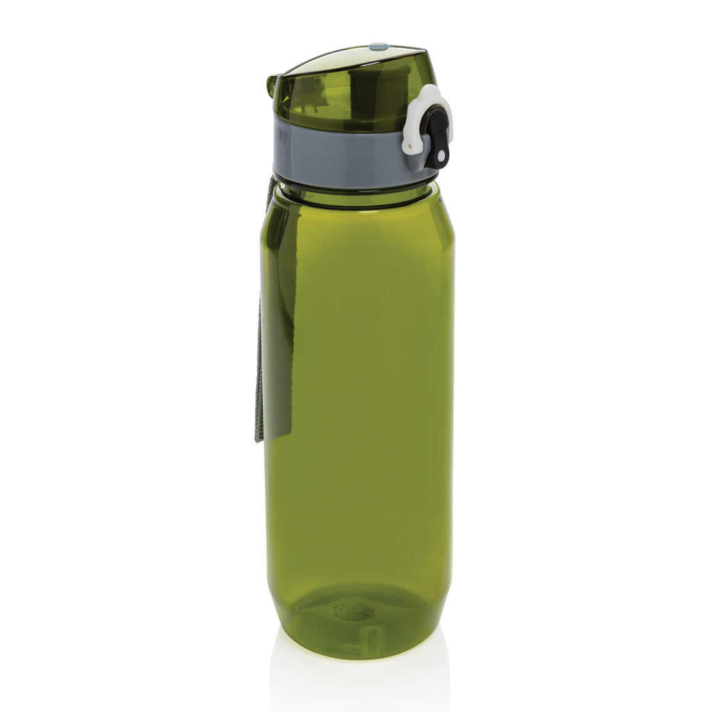 Afsluitbare waterfles, gerecycled PET, groen