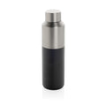 Vacuümfles 600 ml, tweekleurig half-om-half design, zwart