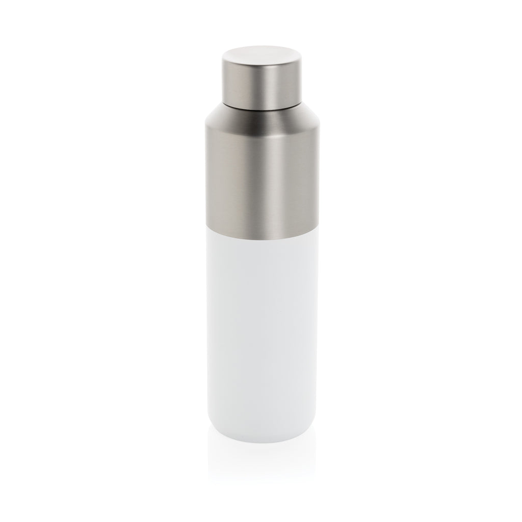 Vacuümfles 600 ml, tweekleurig half-om-half design, wit