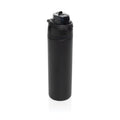 Waterfles 720 ml met rietje en klapdop, zwart