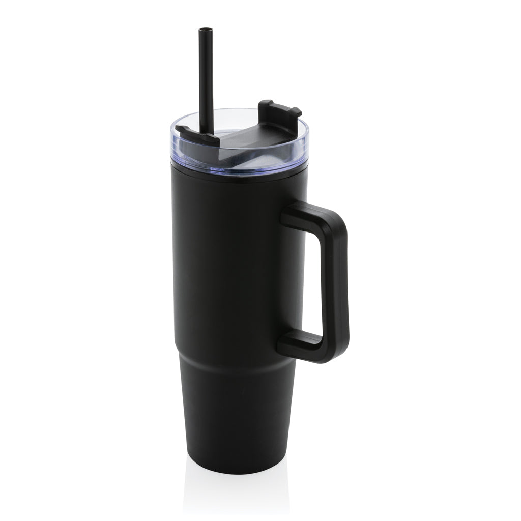Tumbler 750 ml met draaibare deksel en handvat, zwart