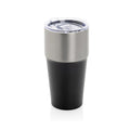 Beker 500 ml, tweekleurig half-om-half design, zwart
