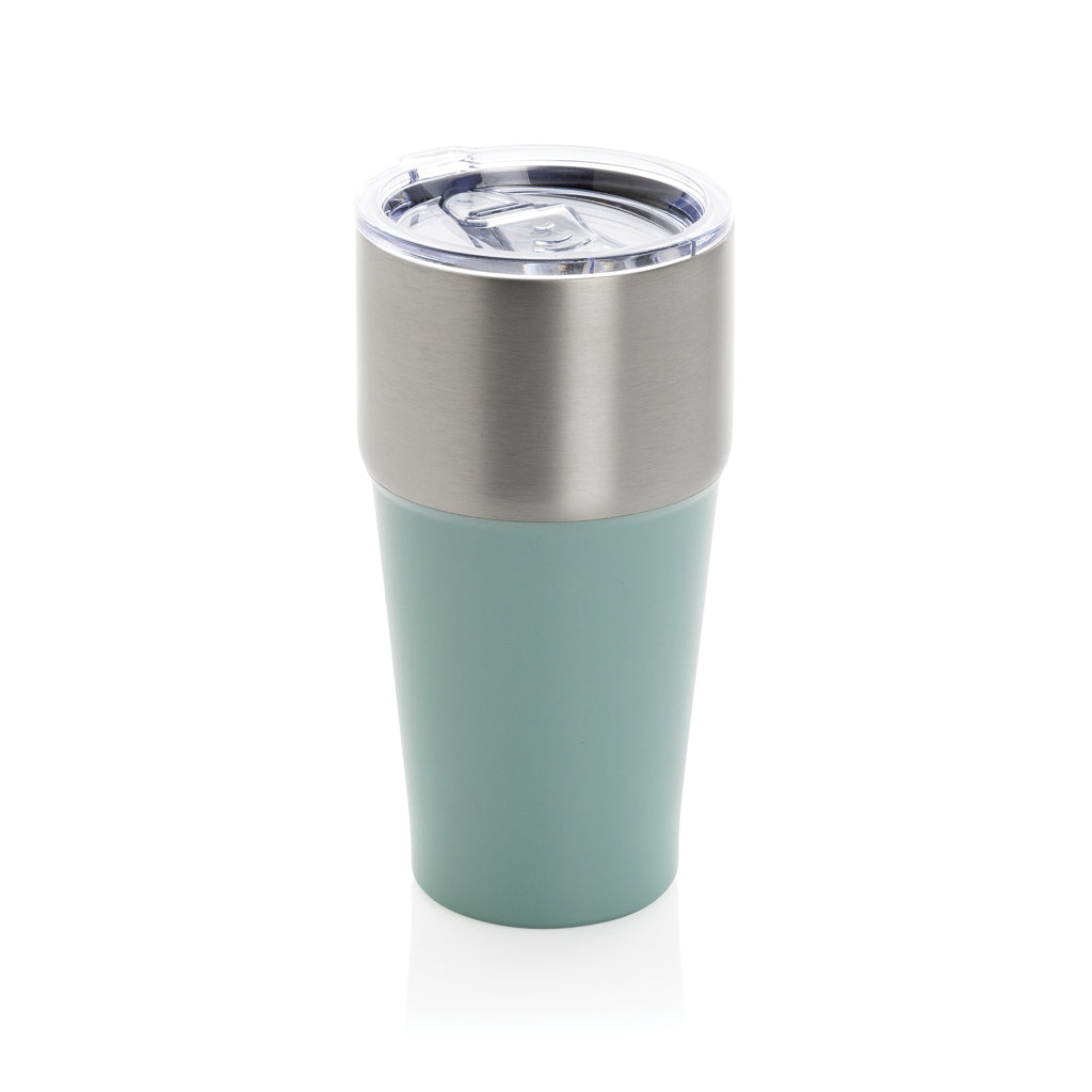 Beker 500 ml, tweekleurig half-om-half design, groen