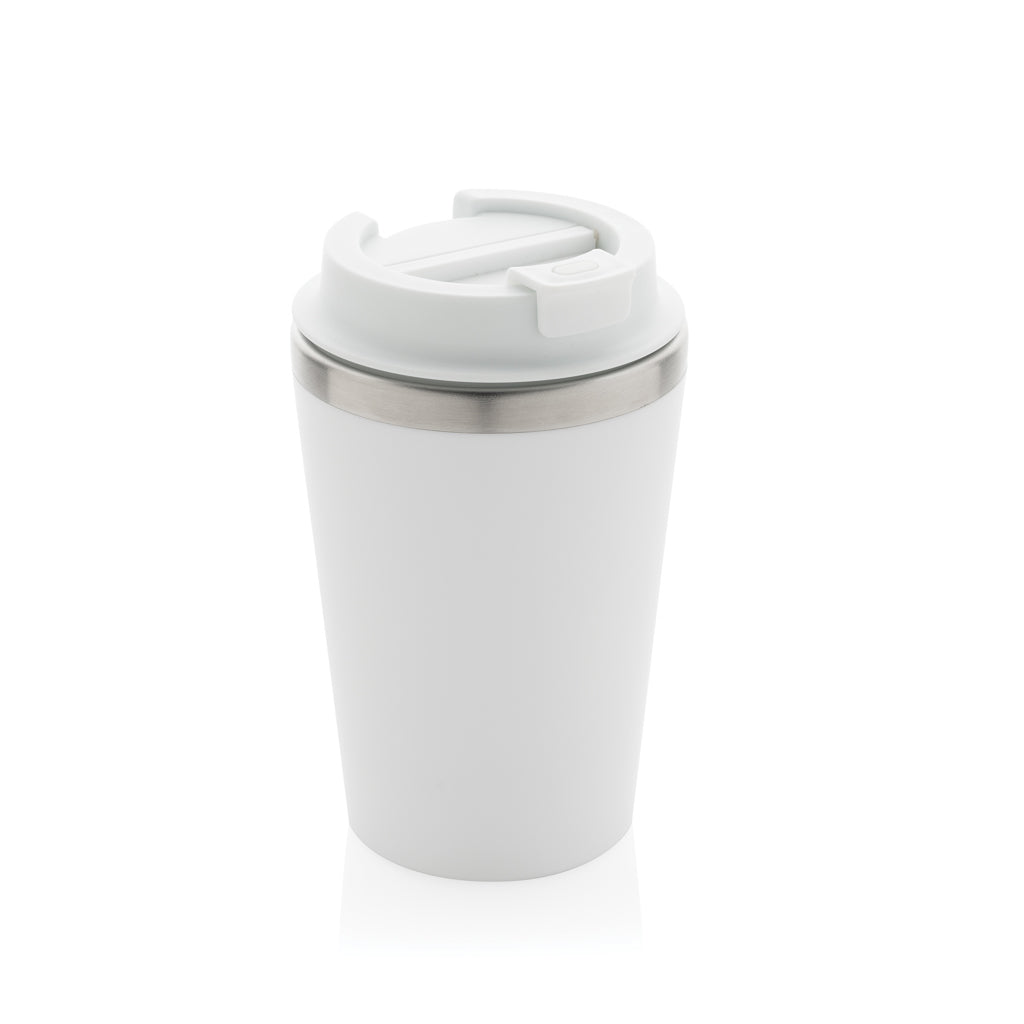 Koffiebeker onderweg 350 ml, dubbelwandig, wit