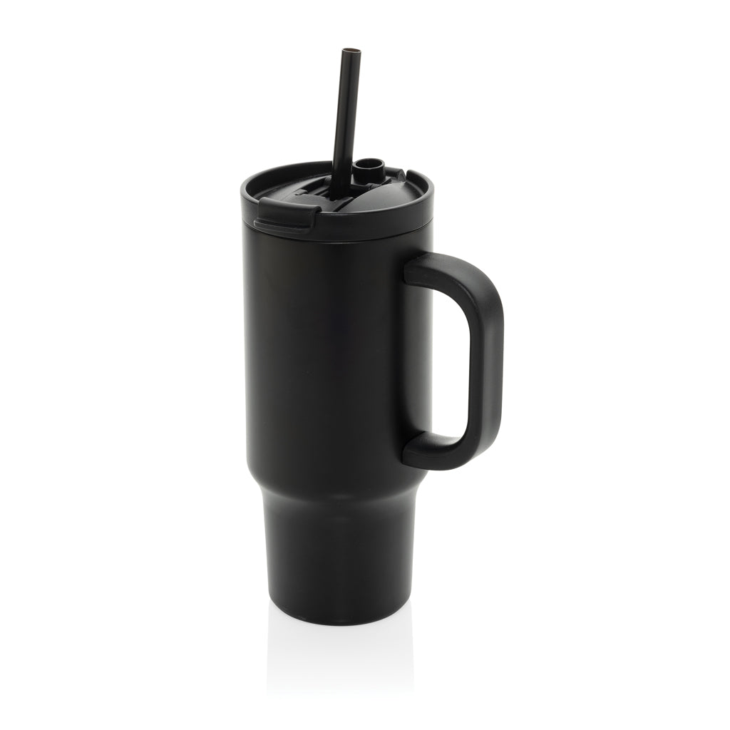 Compacte beker 480 ml met afsluitbare dop, zwart