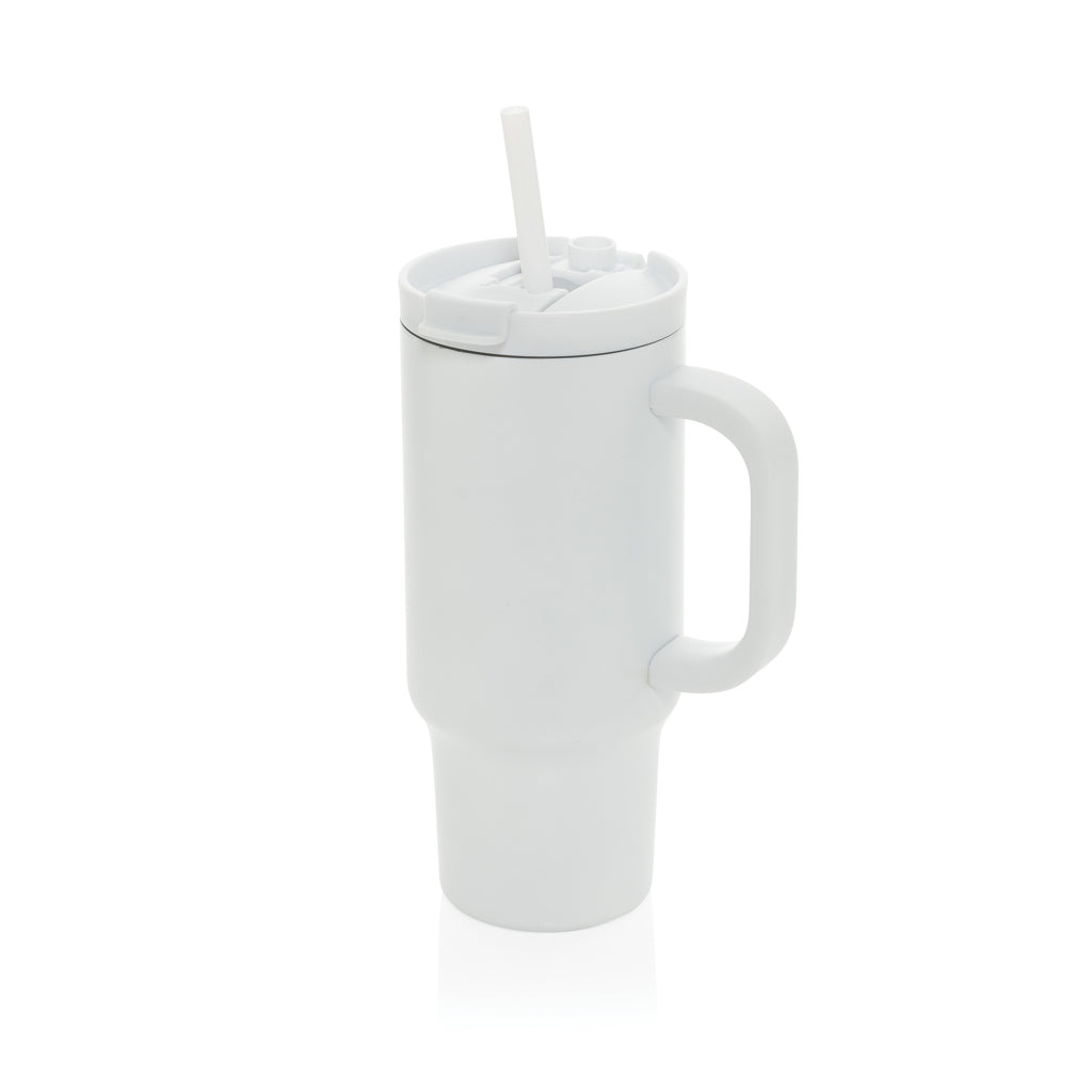Compacte beker 480 ml met afsluitbare dop, wit