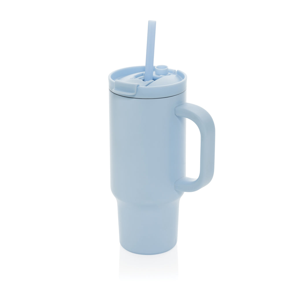 Compacte beker 480 ml met afsluitbare dop, blauw