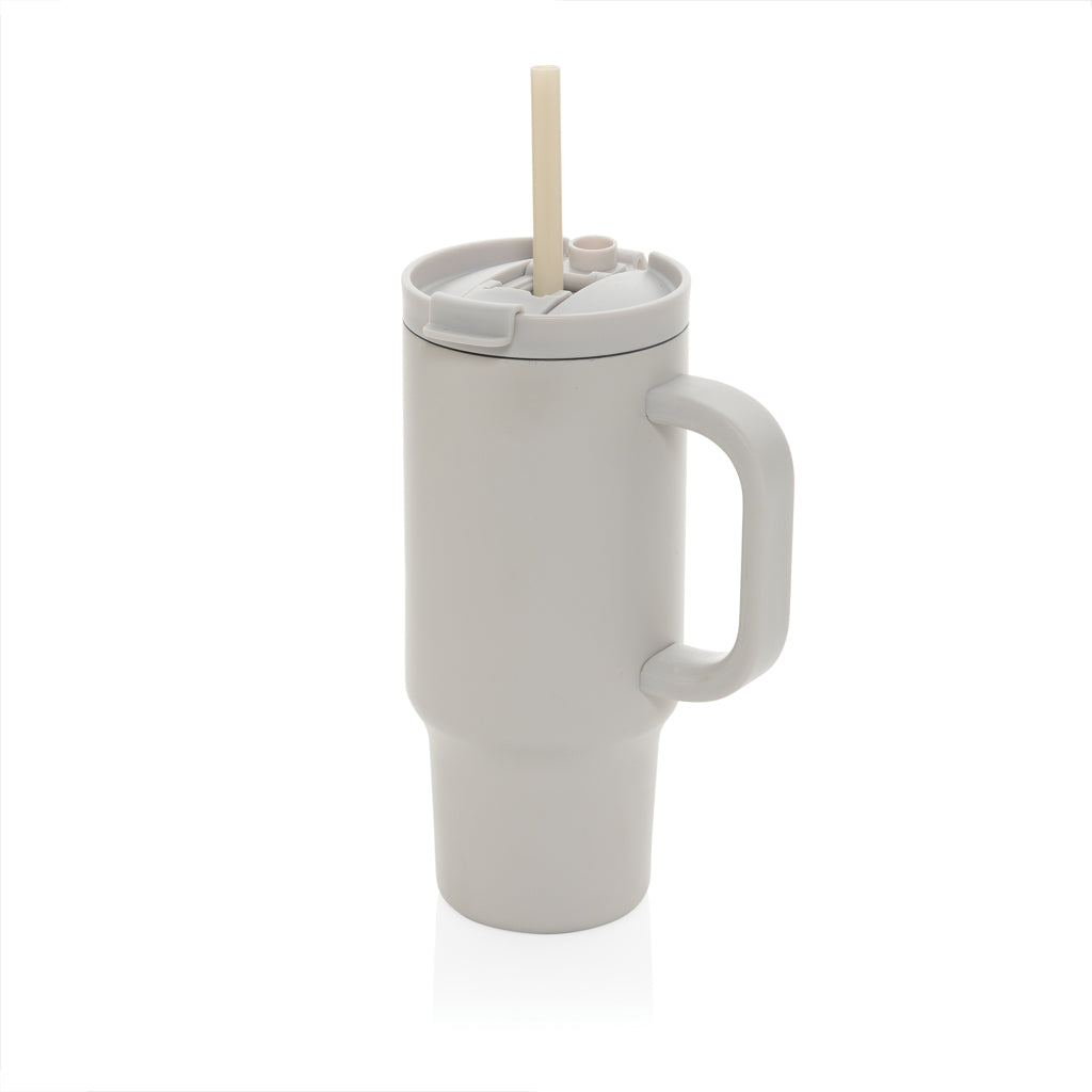 Compacte beker 480 ml met afsluitbare dop, warm brown