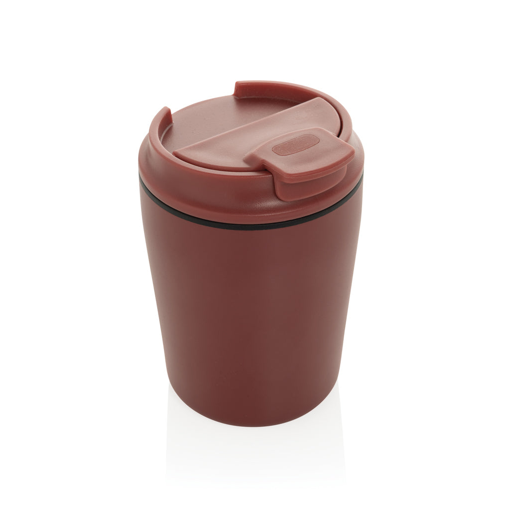 Koffiemok 220 ml in cilindervormige geschenkkoker, rood