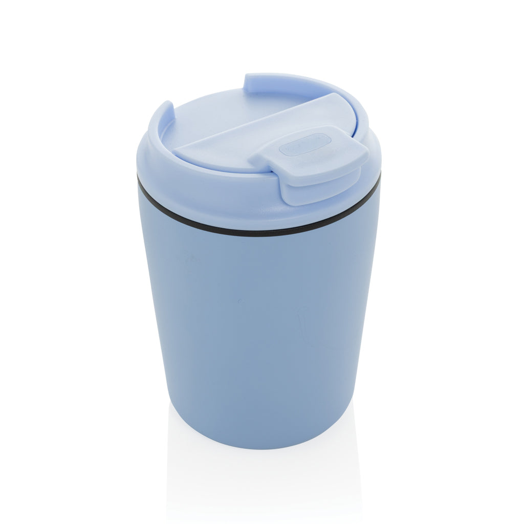 Koffiemok 220 ml in cilindervormige geschenkkoker, lichtblauw