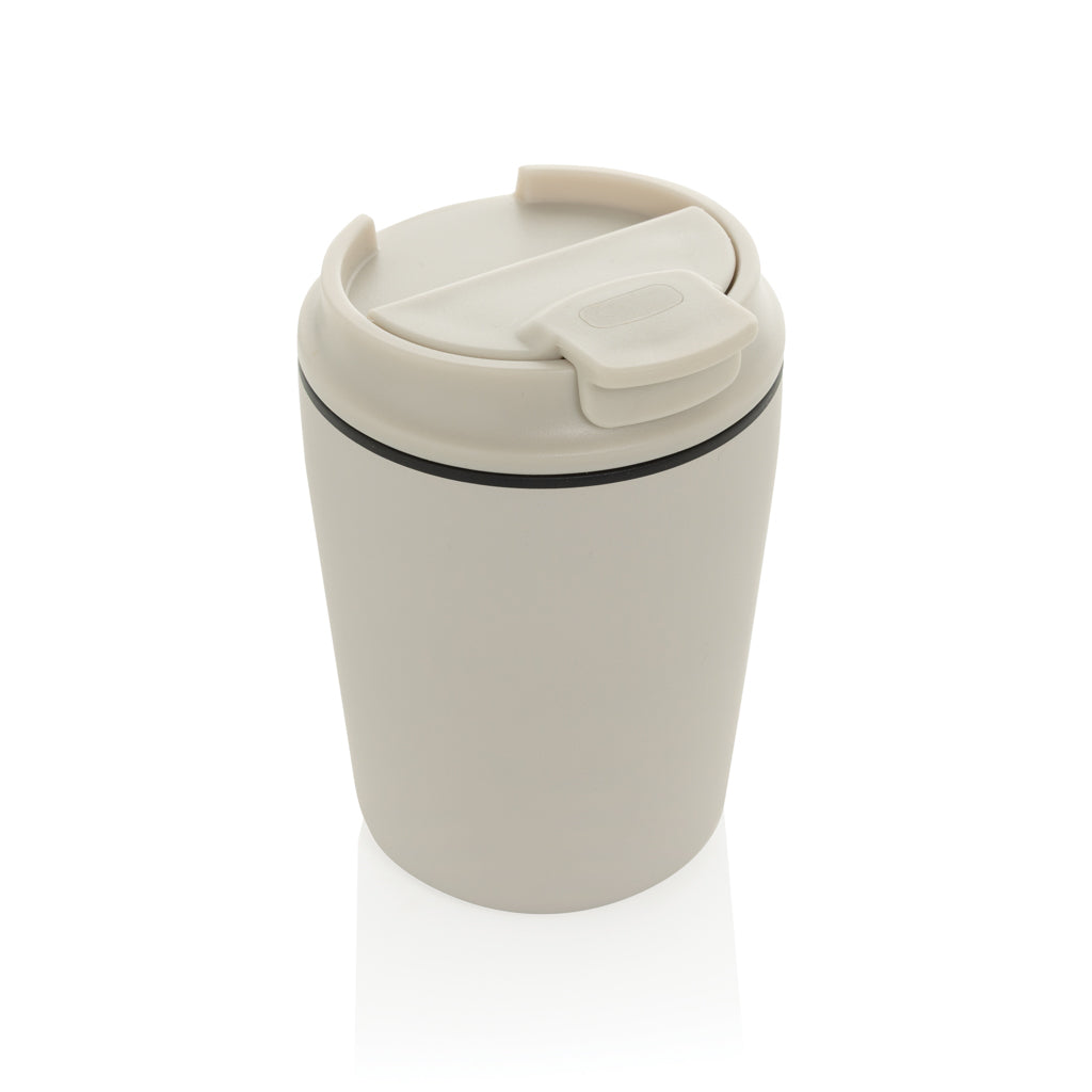 Koffiemok 220 ml in cilindervormige geschenkkoker, beige
