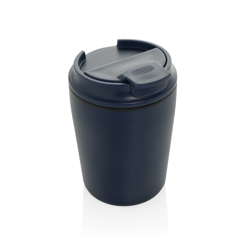 Koffiemok 220 ml in cilindervormige geschenkkoker, donkerblauw