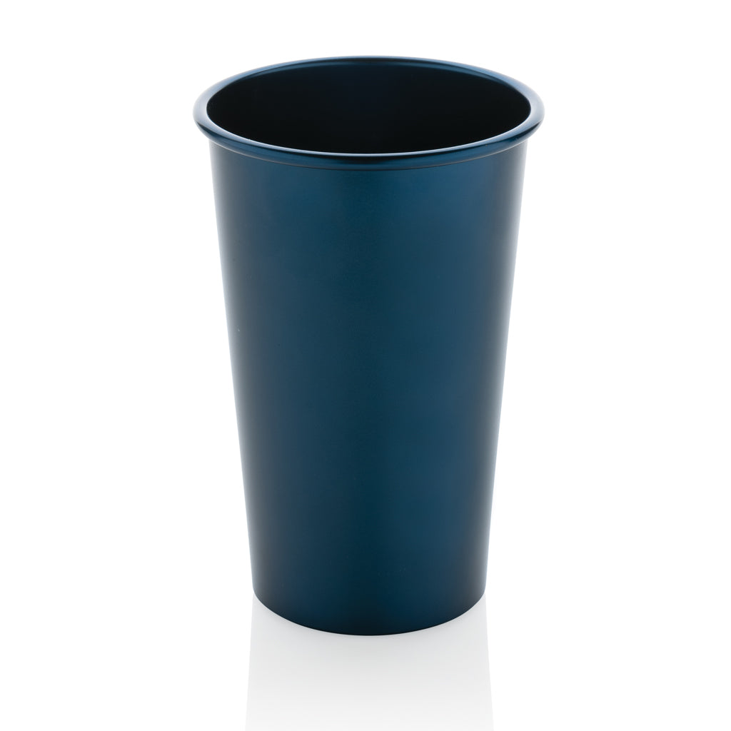 Stapelbare beker 450 ml van gerecycled aluminium, donkerblauw