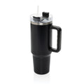 Grote tumbler 1200 ml met handvat, zwart