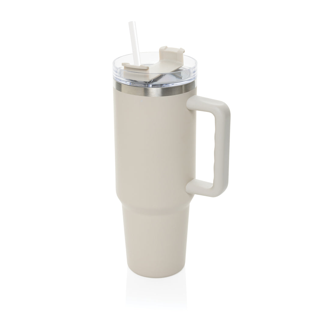 Grote tumbler 1200 ml met handvat, warm brown