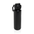 Sportfles 600 ml, enkelwandig met vergrendelbare dop, zwart