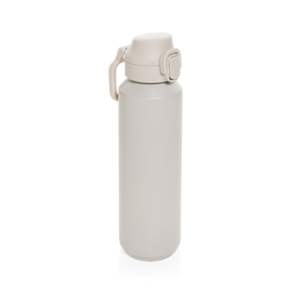 Sportfles 600 ml, enkelwandig met vergrendelbare dop, beige