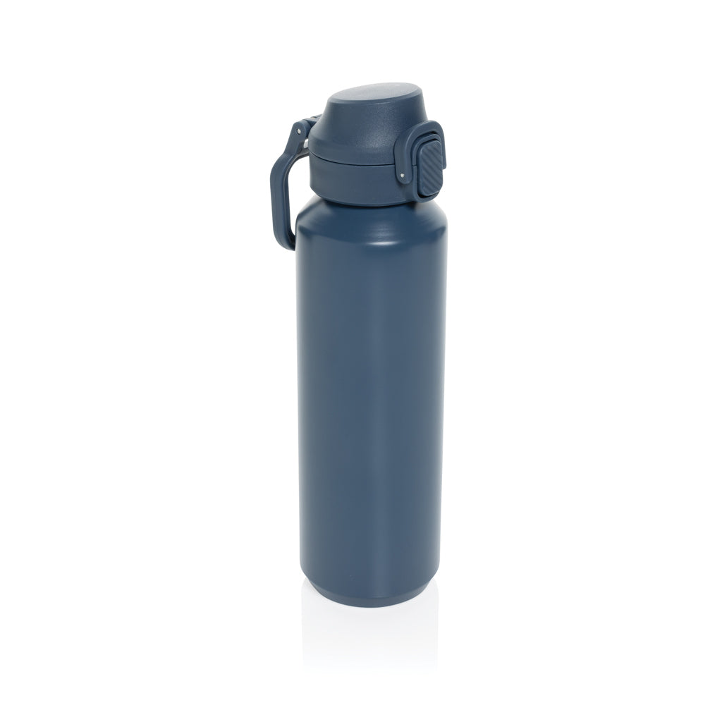 Sportfles 600 ml, enkelwandig met vergrendelbare dop, donkerblauw