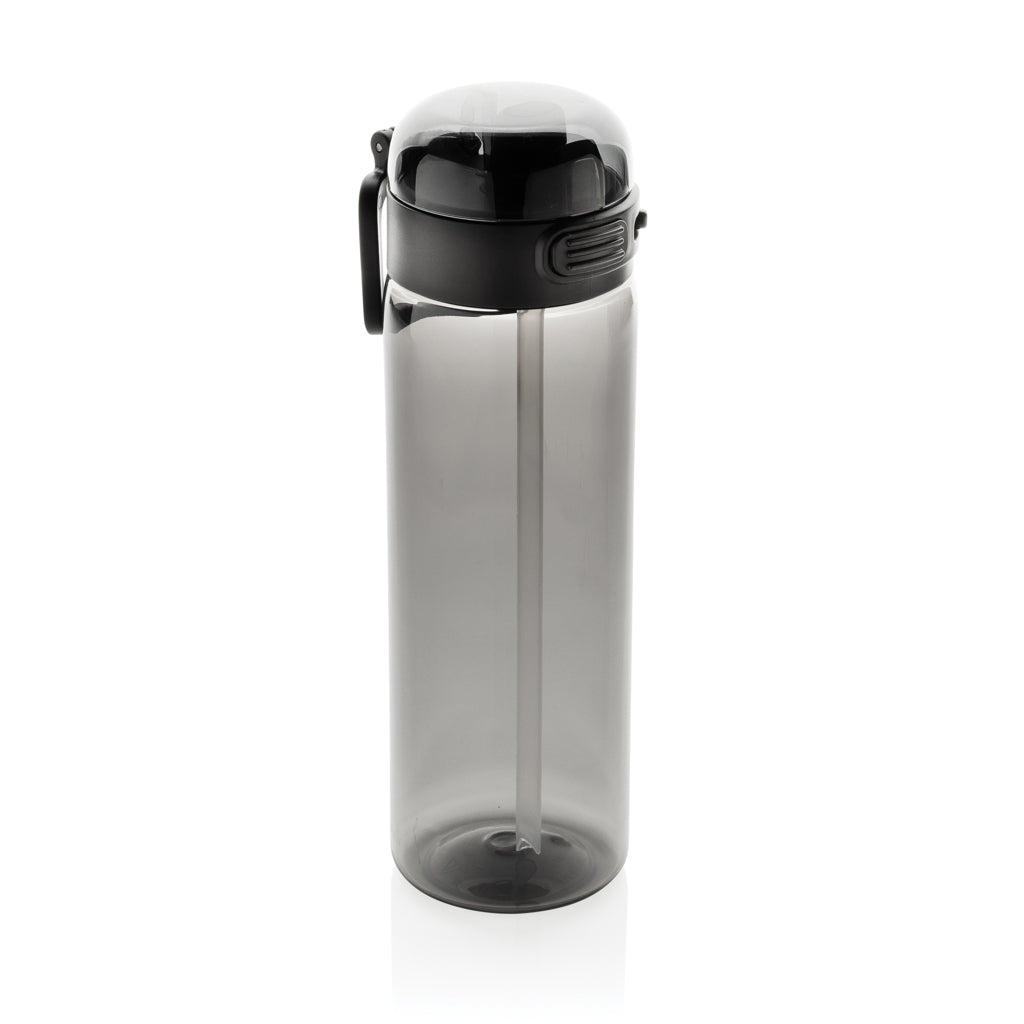 Sportfles 800 ml met uitklapbaar rietje, zwart