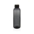 Waterfles 750 ml, geribbeld met handvat, gerecycled PET, zwart
