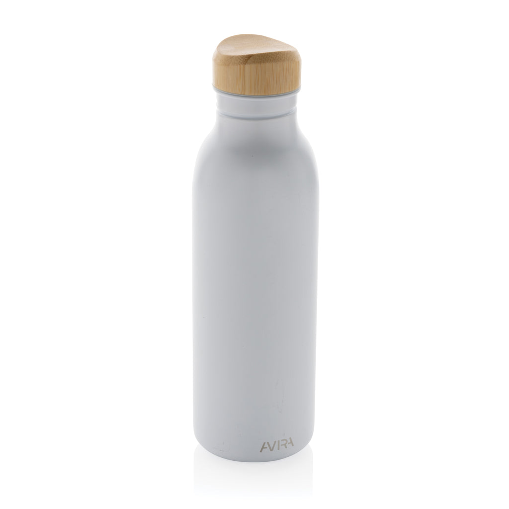 Enkelwandige waterfles 600 ml, licht van gewicht, wit