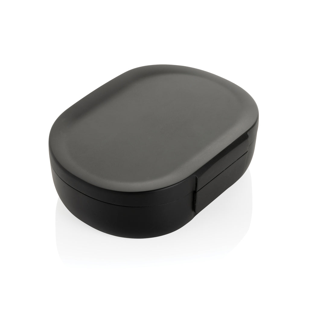 Lunchbox 700 ml van gerecycled plastic, zwart