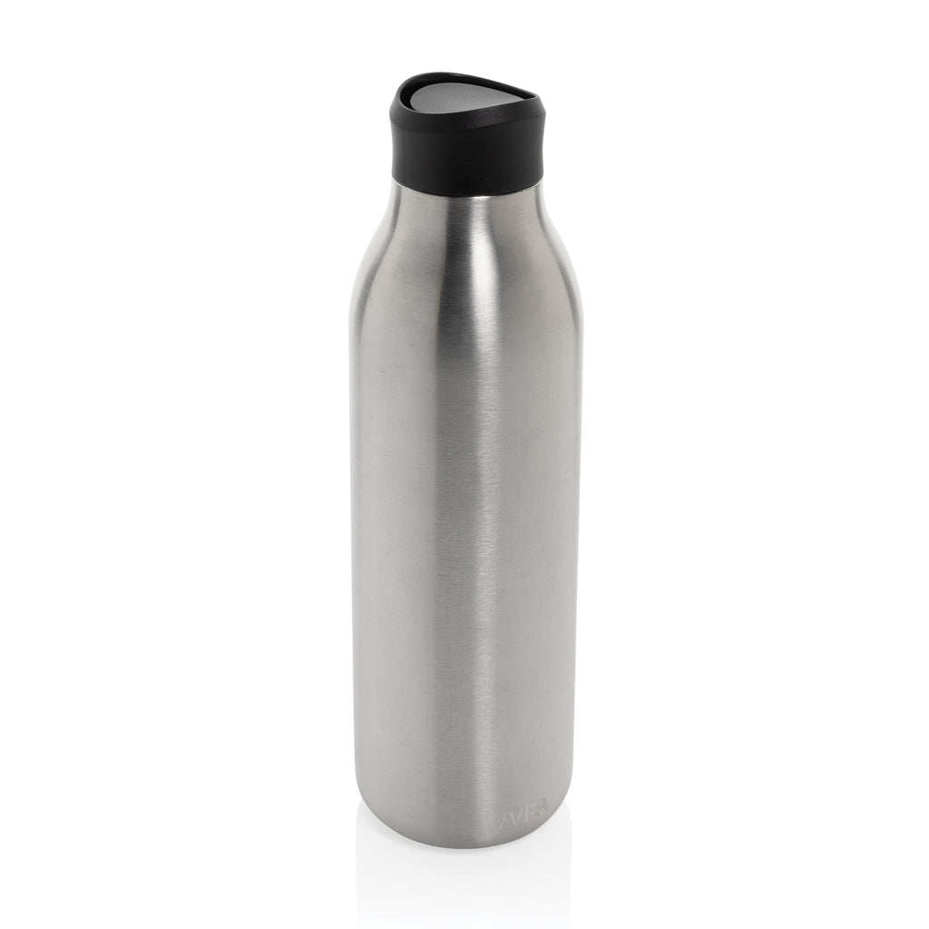 Waterfles 600 ml, 360 graden te drinken, zilver