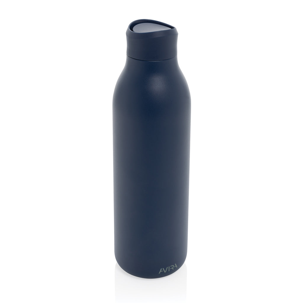 Waterfles 600 ml, 360 graden te drinken, donkerblauw