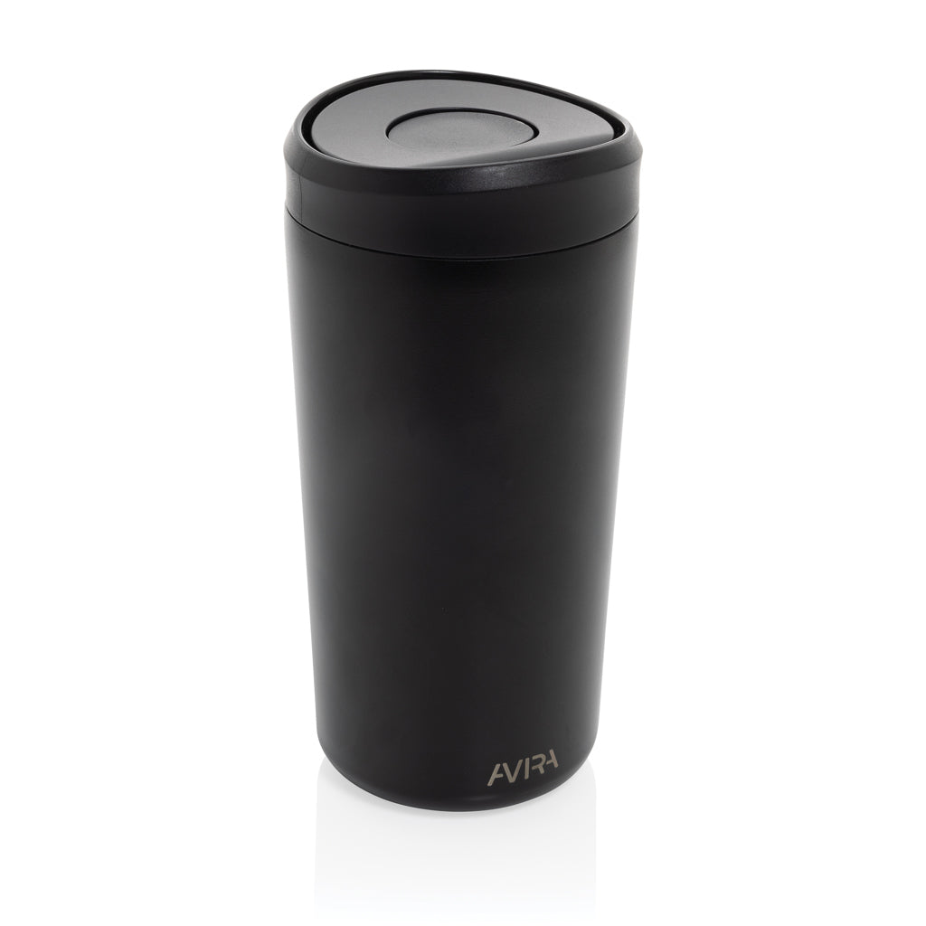 Koffiebeker 400 ml met één-klik opening, zwart