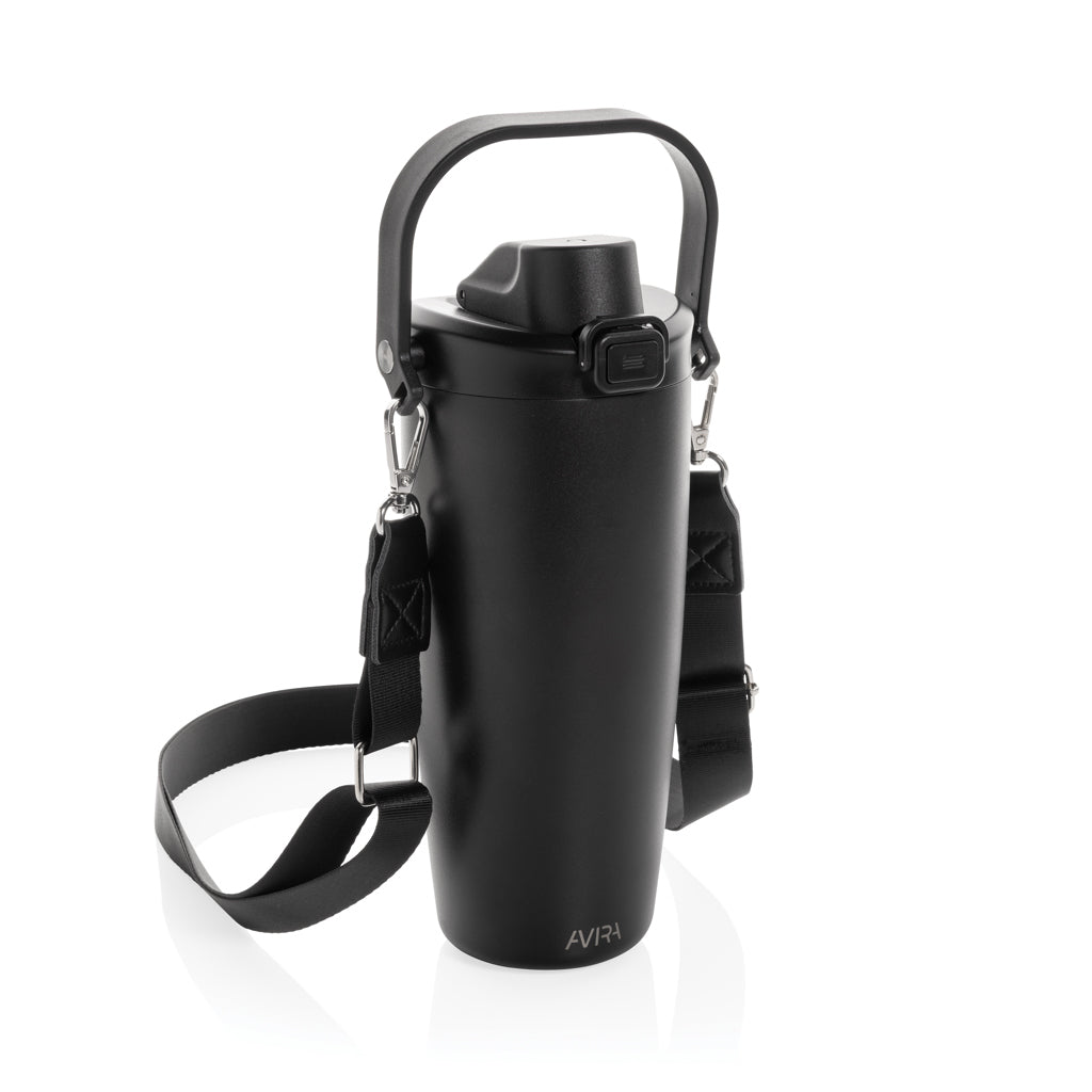 Tumbler 600 ml om crossbody te dragen, zwart