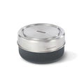 Glazen lunchbowl 750 ml, magnetronbestendig, zilver