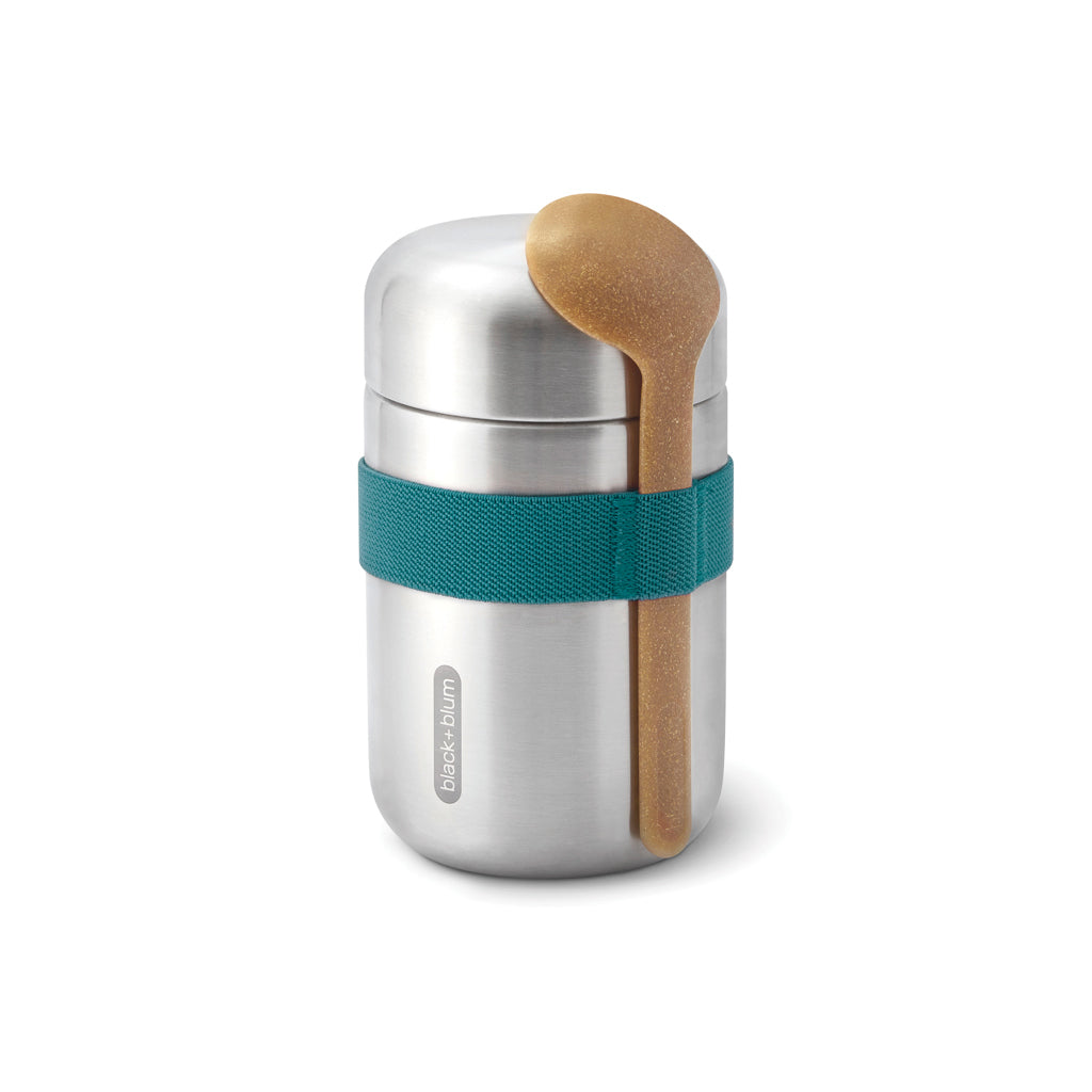Voedselcontainer 400 ml met roestvrijstalen deksel, turquoise